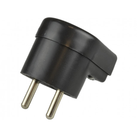 Wtyczka katowa czarna z uziemieniem 16A 220-05 Viplast