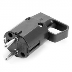 Uni-Schuko ear plug black 16A 325-05 Viplast