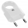 Flat plug with handle white Orno