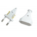 Flat plug 230V ZN-11 white Plastrol Orno