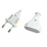 Flat plug 230V white PLASTROL