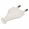 Flat plug 230V white PLASTROL