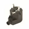 Angled power plug 230V black with grounding ELGOTECH