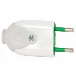 Wtyczka płaska 16A 250V biała FWB 51.220 ELEKTRO-PLAST