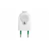 Flat plug 10A 250V white ELEKTRO-PLAST Opatówek