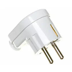 WT-16U Uni-Sch. angle plug z/u white Timex