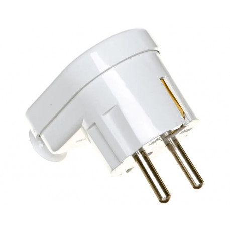 WT-16U Uni-Sch. angle plug z/u white Timex