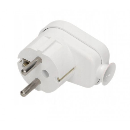 WT-16U Uni-Sch. angle plug z/u white Timex