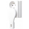 Flat plug for wires white EMOS