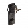 Flat plug for wires black ORNO