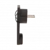 Flat plug for wires black ORNO
