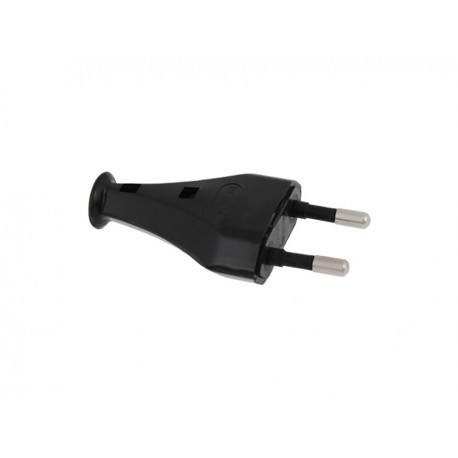 Flat plug 230V ZN-11 black Plastrol/Orno