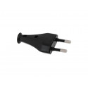 Flat plug 230V ZN-11 black Plastrol/Orno