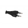 Flat plug 230V black PLASTROL