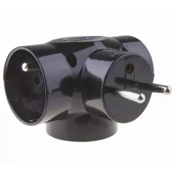 Rozgałęźnik wtyczkowy 3GN z uziemieniem czarny P0030 Emos