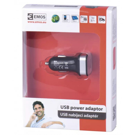 Ładowarka samochodowa 2xUSB 12/5V 2,1A V0222 Emos