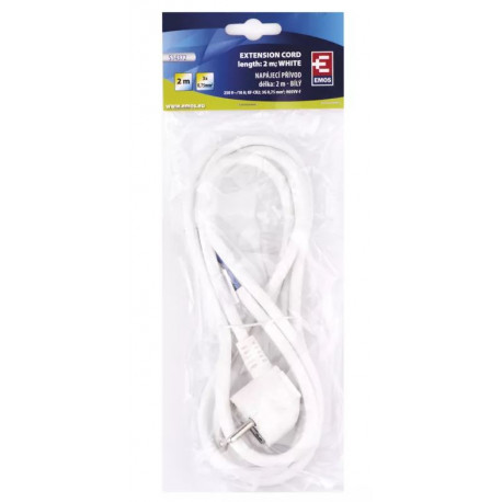Connection cable. OMy 3x0.75 white(2m) S14372 EMOS