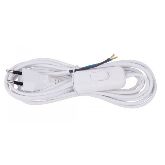 Connection cable with switch white 3meters 2x0,75 S08273 Emos