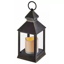 Lampion LED świeczka 24cm 3xAAA ZY2114 czarny Emos