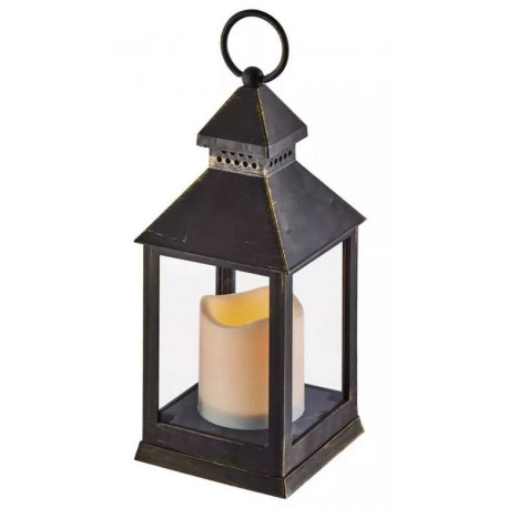 Lampion LED świeczka 24cm 3xAAA ZY2114 czarny Emos