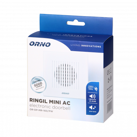 Dzwonek RINGIL MINI AC OR-DP-MR-160/PW 230V Orno