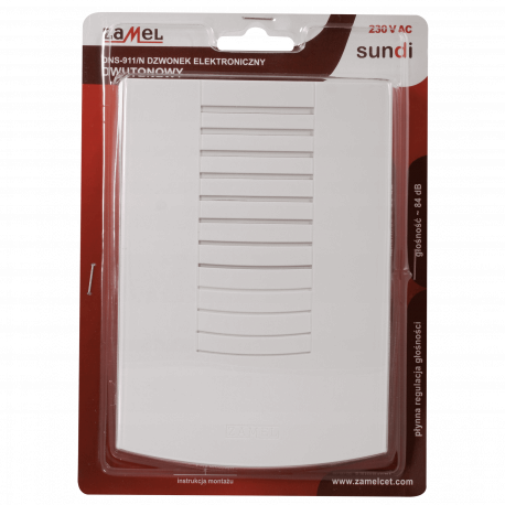 Two-tone bell 230V white DNS-911/N Zamel