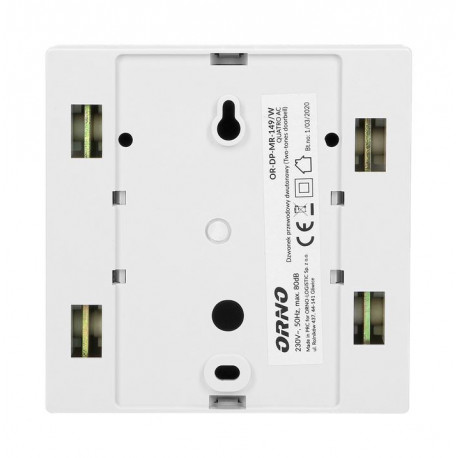 Wired bell 230V QUARTO OR-DP-MR-149/W Orno