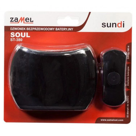 Dzwonek bezprzewodowy bateryjny SOUL ST-380 Black Zamel