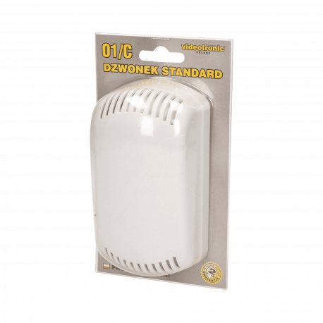 Dzwonek przewodowy Standard 230V 01/C biały VIDEOTRONIC