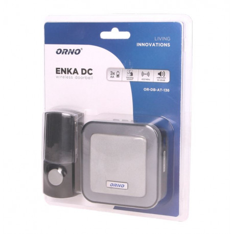 Wireless battery-powered bell ENKA 32-sounds OR-DB-AT-136 Orno