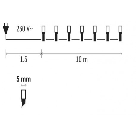Lampki XMAS ciepły 200LED 10m ZYK0108 EMOS