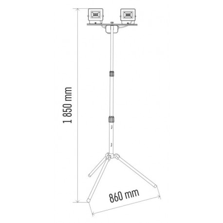 LED lamps on a tripod 2x30W NW HOBBY IP65 Emos