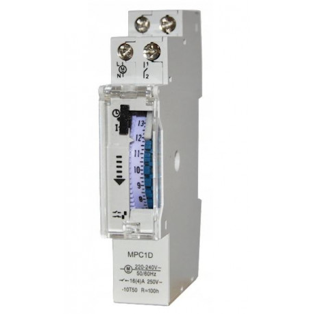 DIN MPC1D ELS analog 1-day timer