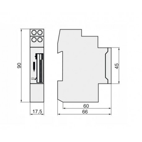 DIN MPC1D ELS analog 1-day timer