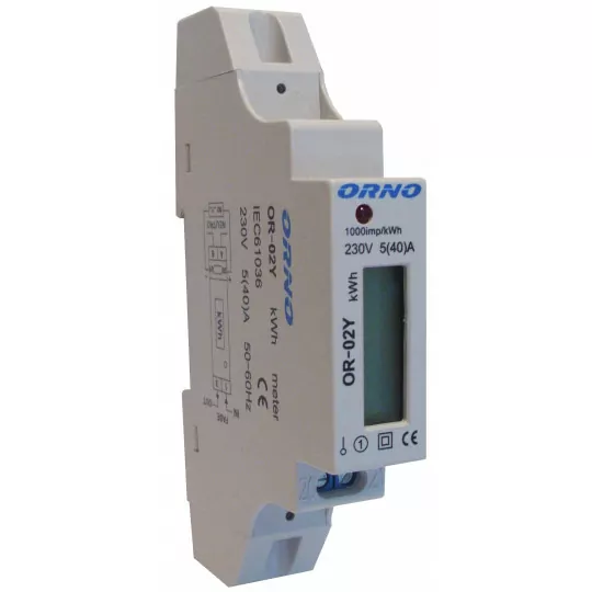 Electricity meter 1-phase 40A OR-WE-501 Orno Electricity meter 1-phase 40A OR-WE-501 Orno
