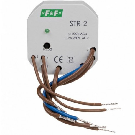 Sterownik rolet 1-przycisk 1,5A 230V 0-10min STR-2 F&F