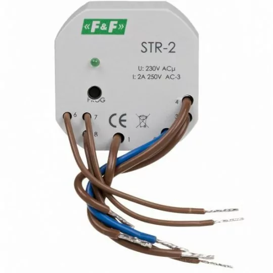 Sterownik rolet 1-przycisk 1,5A 230V 0-10min STR-2 F&F