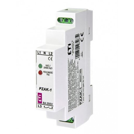 Przekaźnik zaniku i asymetri kolejności fazy PZAK-1 8A ETI