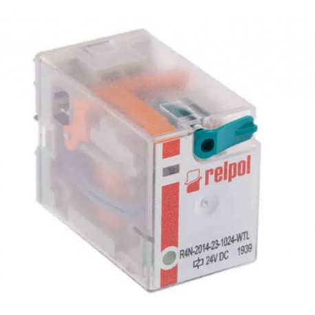 Industrial relay 4P 6A 24V DC R4-2014-23-1024-WTLD