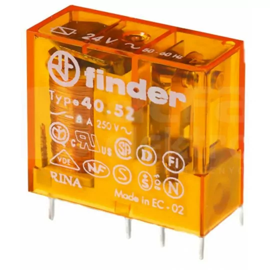 Miniature relay 2P 8A 230V 40.52.8.230.0000 FINDER Miniature relay 2P 8A 230V 40.52.8.230.0000 FINDER