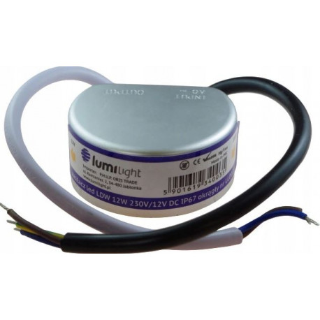 Zasilacz LED LDW 12W 12V IP67 do puszki LL0035 Lumilight