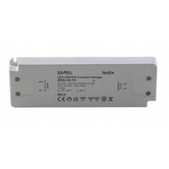 LED slim power supply 12V 30W 2,5A ZNS-30-12 Zamel