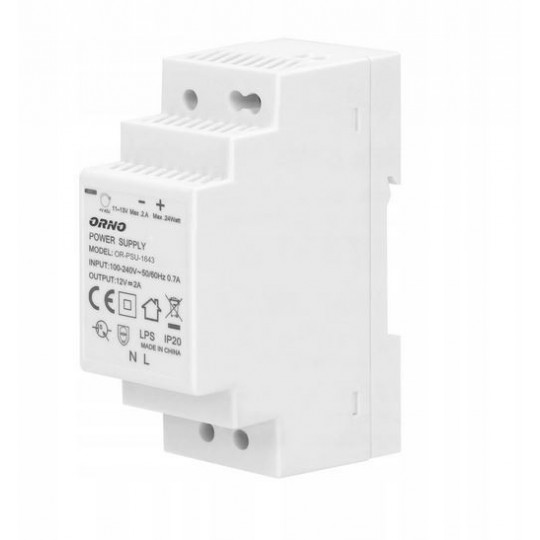 DIN rail power supply OR-PSU-1643 12V 2A 24W Orno