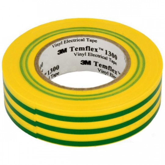 Insulating tape 19x20/18x20 yellow-green TEMFLEX