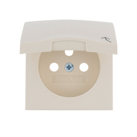 Berker Kwadrat Płytka czołowa do gniazda z uziemieniem i pokrywa kremowa 3965898992 BERKER