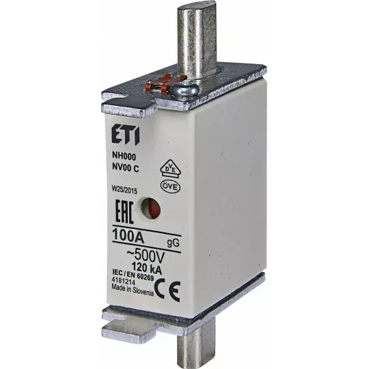 WT-00C/gG/gL 100A 500V WT-00C ETI knife insert