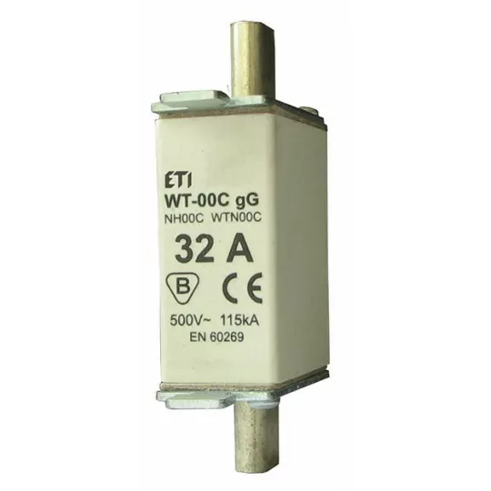 Wkładka bezpiecznikowa nożowa 35A 500V WT-00C ETI Wkładka bezpiecznikowa nożowa 35A 500V WT-00C ETI