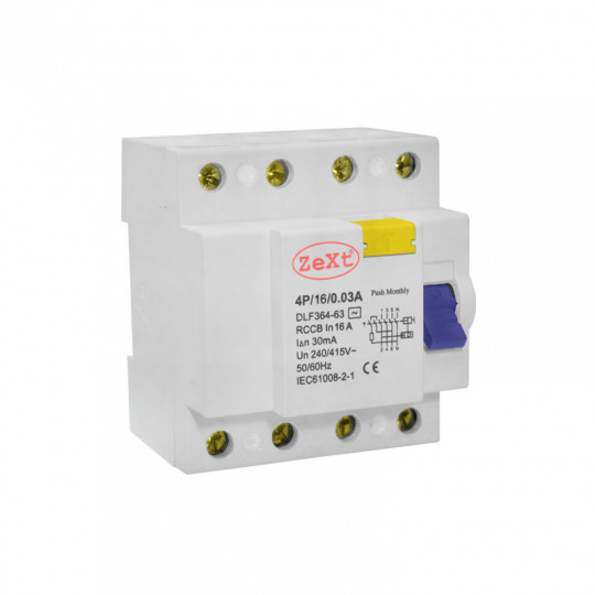 DLF 4P 40A 30mA differential circuit breaker ZEXT