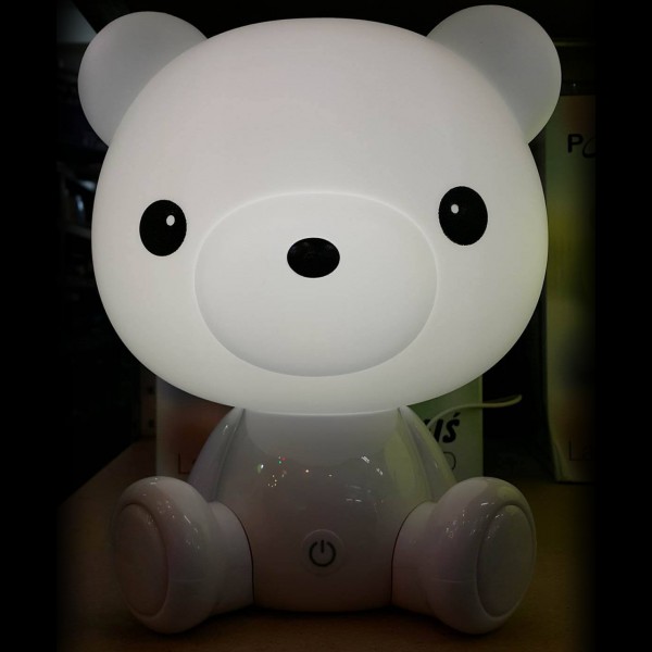 Children's LED bear night light white 2.4W 308221 Polux