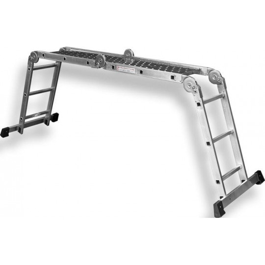 Multifunctional aluminum ladder with platform 3,4m S-40230 STALCO
